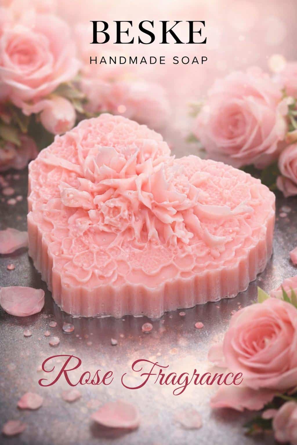 ROSE-HEART PICTURE-BESKE SOAPS